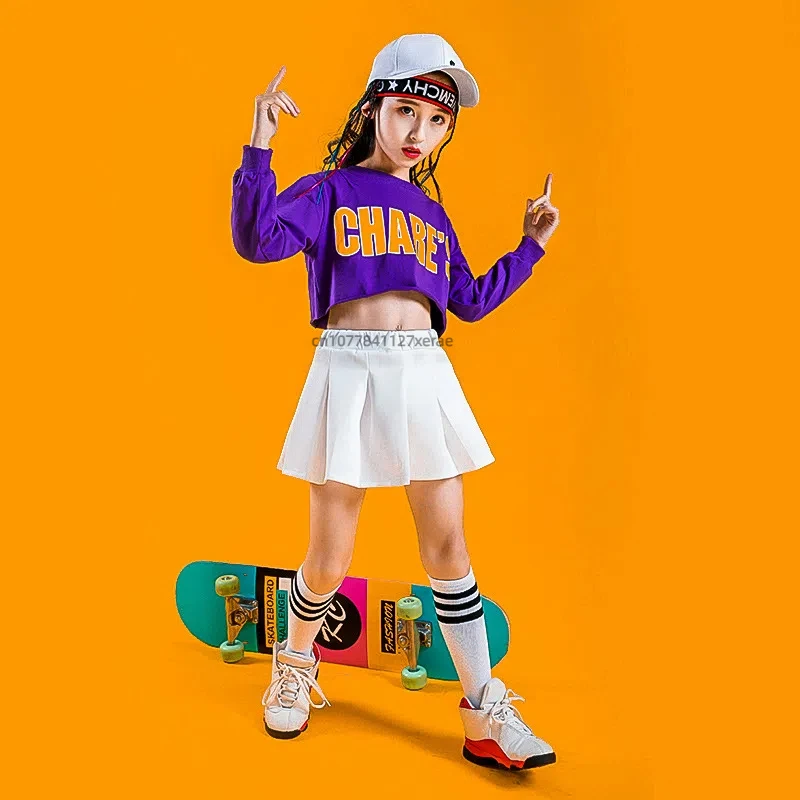 زي رقص الشوارع للأطفال، أداء مرحلة رقص الجاز للفتيات، اجتماع رياضي، مجموعة أزياء أداء التشجيع للطلاب