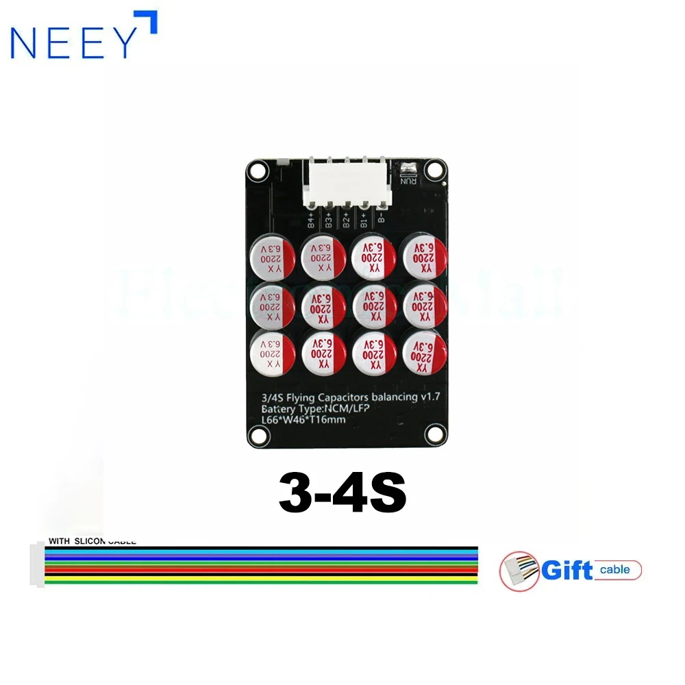 NEEY Active Equalizer Balancer 5A 3-4S Lifepo4/LTO/Lipo Battery Energy Capacitor 3-4S Balancer