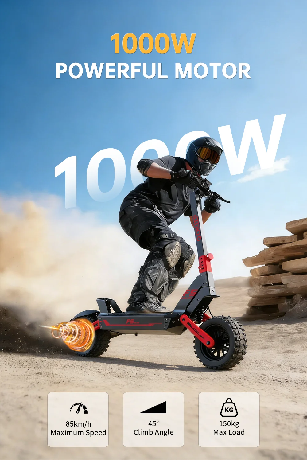 

Airo EU US STOCK GOKEEP F5 52V 20Ah Lithium Battery 70km Long Range Self-balancing