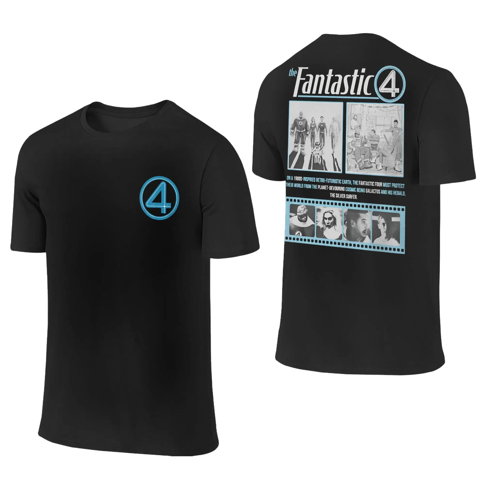 

Фантастическая команда Four First Steps Team для мужчин и женщин Футболка с коротким рукавом и круглым вырезом Хлопковая двусторонняя идея подарка Одежда