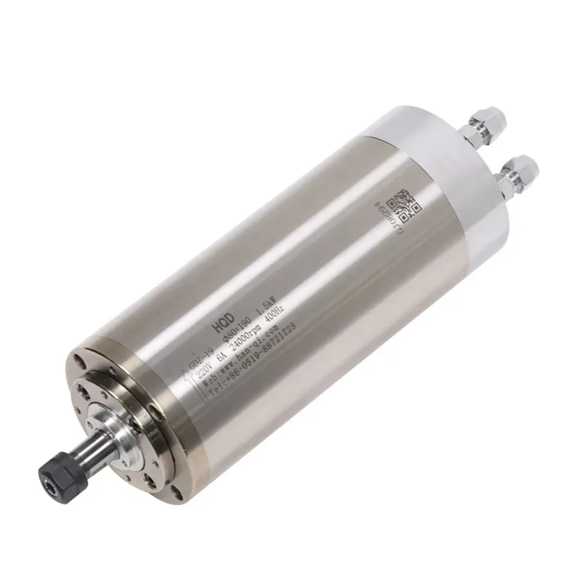 1.5kw Water Cooling Spindle Motor GDZ-19 80mm 3Bearings Electric Spindle Inverter Drive 24000rpm Engraving Machine Tool