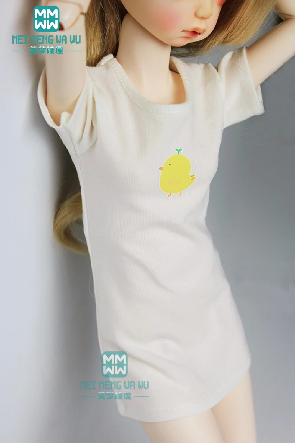 Fits 1/4 BJD Doll Clothes MSD Fashion Casual Long Print T-Shirt Gift