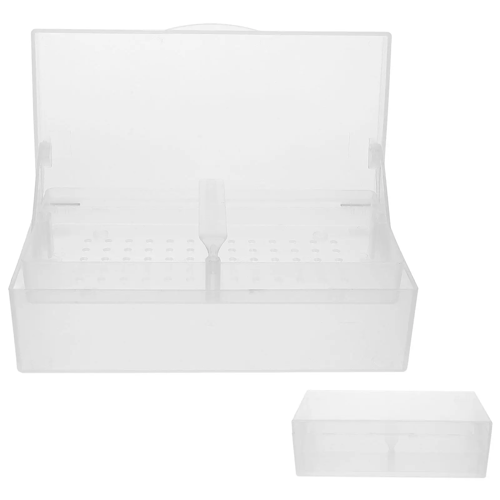 Transparent Double-Layer Plastic Nail Tool Soaking Tray for Manicure Tools Cleaning Storage Organizer Salon Home Use Nail