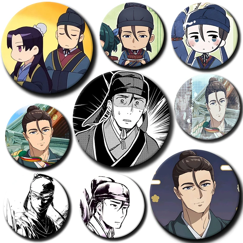 

58mm Cartoon Character Gaoshun Soft Button Pin Tinplate Badge Anime Brooch Creative Badge for Backpack Clothes Decoration Gift