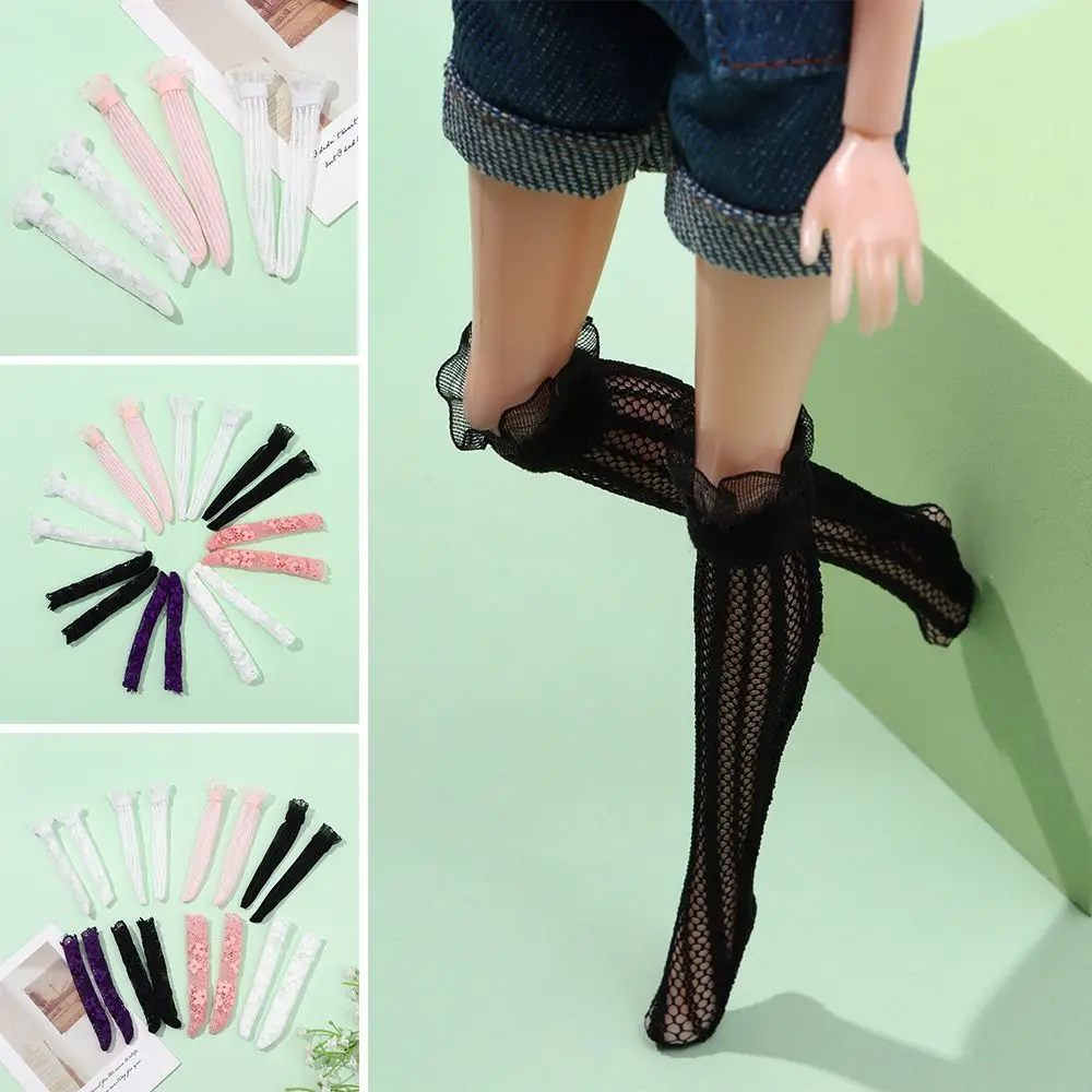 Hot Bambini Bambini Ragazza Fai da te 1/6 Calze per bambole Calzini di pizzo Accessori per vestiti per bambole Regalo di Natale