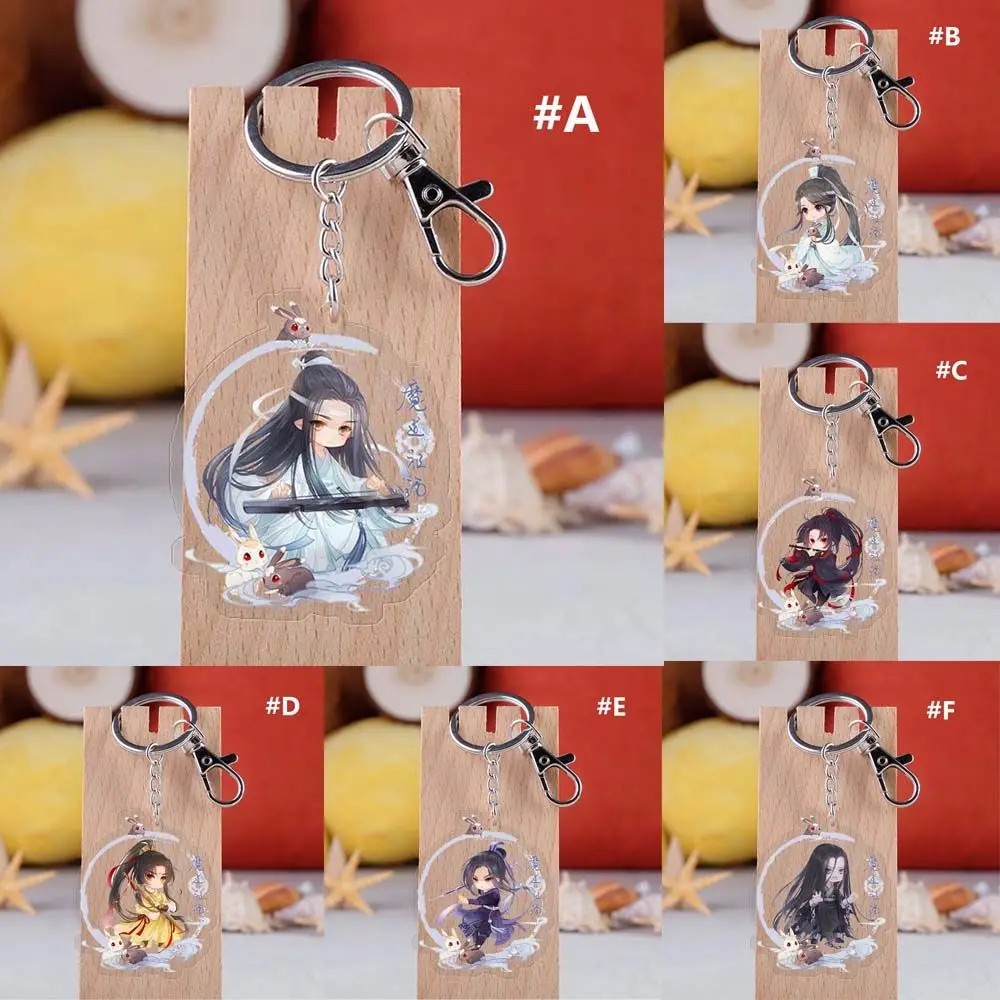 الكرتون الشكل لطيف الاكريليك حقيبة قلادة وي Wuxian غراند ماستر من شيطاني مو داو زو شي حلقات المفاتيح حلقة رئيسية حامل المفاتيح