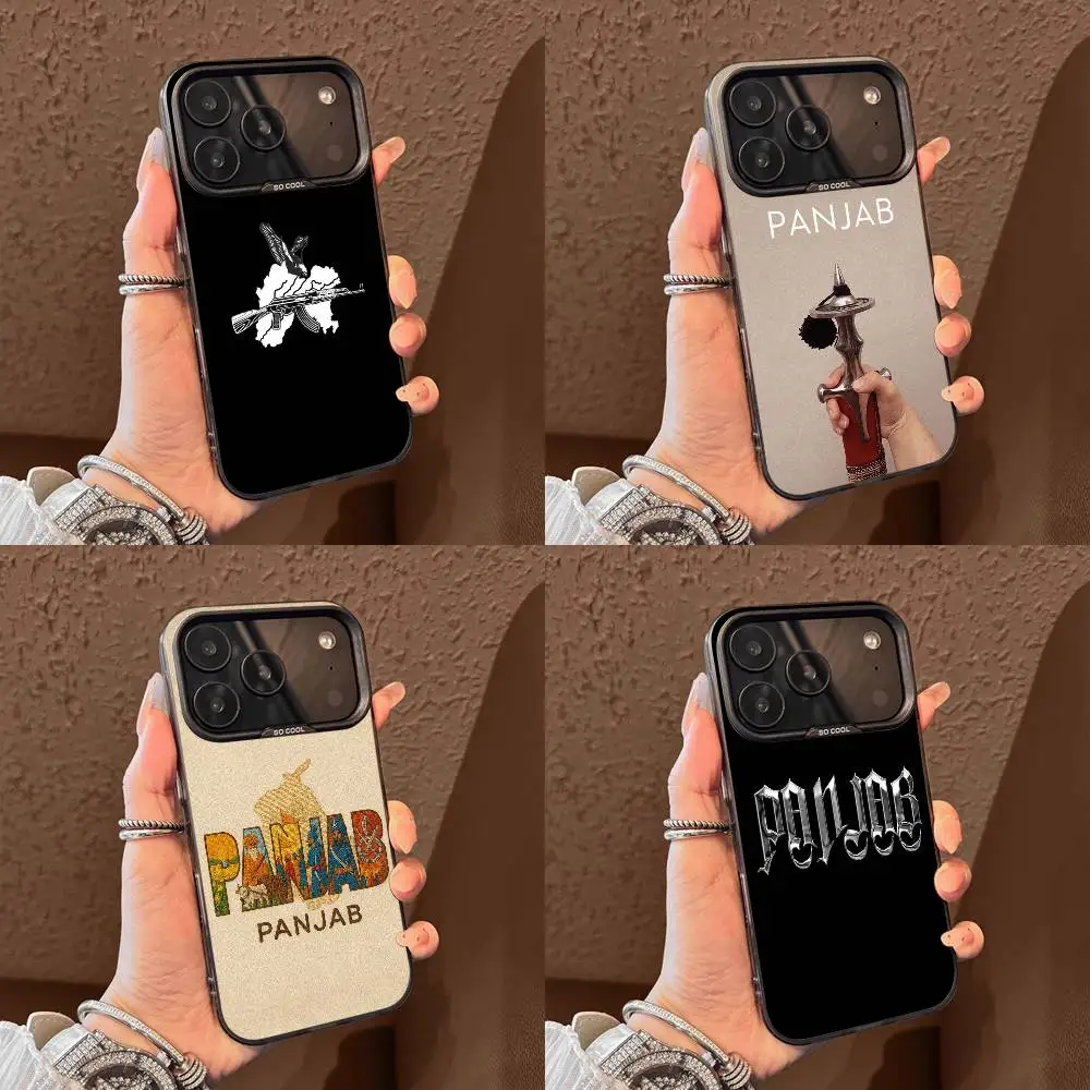 

Panjab Map Phone Case For iPhone 17,16,15,14,13,12,11,Pro,Max,Plus,E,Air,Mini Black Tpu Cover