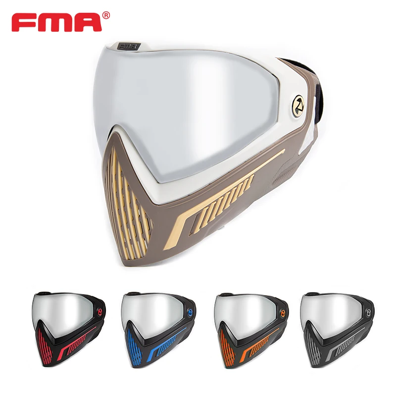 FMA F5 Storm Goggle Mask Full Face Anti-fog Outdoor Paintball Gioco Maschera Staccabile Tattico Traspirante Scudo Protettivo TB1688