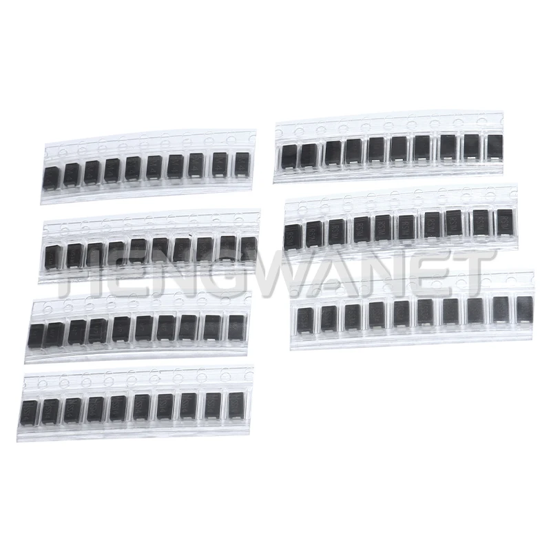 70pcs/lot SMD Diodes 7 Values*10pcs 1N4007 M7 1N4001 M1 1N4004 M4 SS14 US1M RS1M SS34 Electronic kit schottky diode set pack