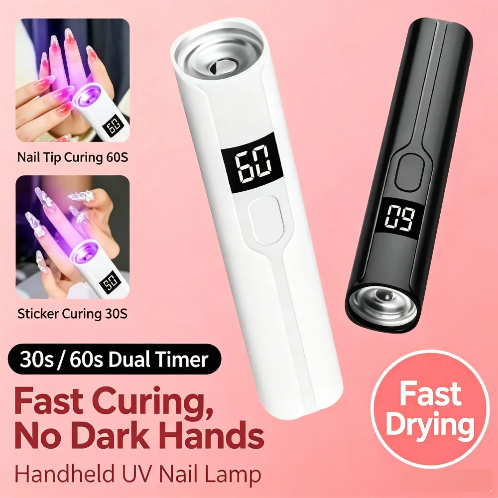 Multifunctional UV Black Light Pen  Digital Display for Nail Gel Glue Curing Banknote Detector Gem Jewelry Identification