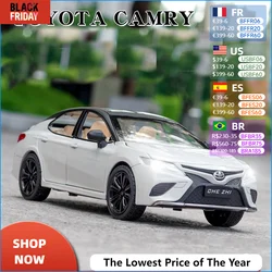 Diecast Toy Vehicle Model 1:24 Scale Toyota Camry Car Pull Back Sound & Light Doors Openable Educational Collection Gift Kid