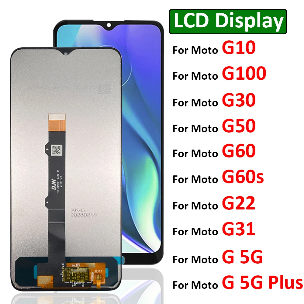 LCD Display Touch Screen Replacement Digitizer Assembly For Motorola For Moto G10 G30 G100 G22 G31 G50 G60 G60s G 5G Plus