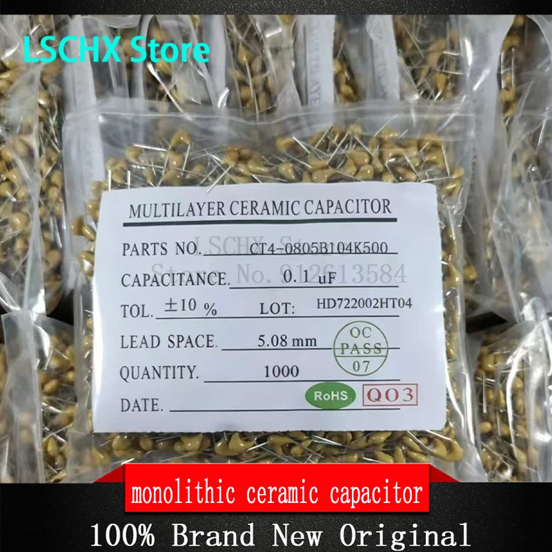 1000pcs 50V monolithic ceramic capacitor 10PF ~ 10UF 22PF 47NF 220NF 1NF 4.7UF 1UF 100NF 330NF 0.1UF 102 104 105 106 103 473 334