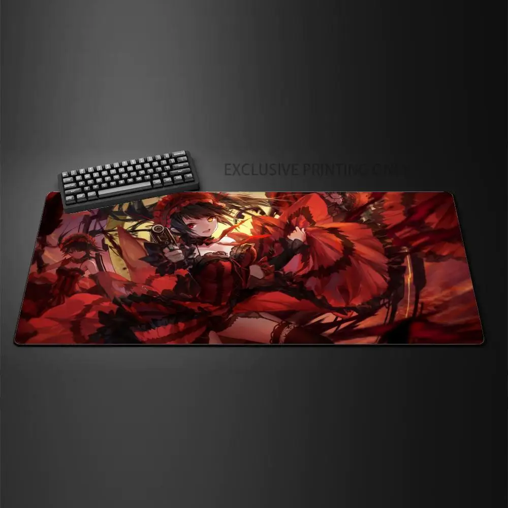 XXL Luxury Mouse Pad Anime Tokisaki Kurumi Pc Gamer Cabinet Desk Mat Keyboard Computer Soft Deskpad Gaming Accessories Mousepad