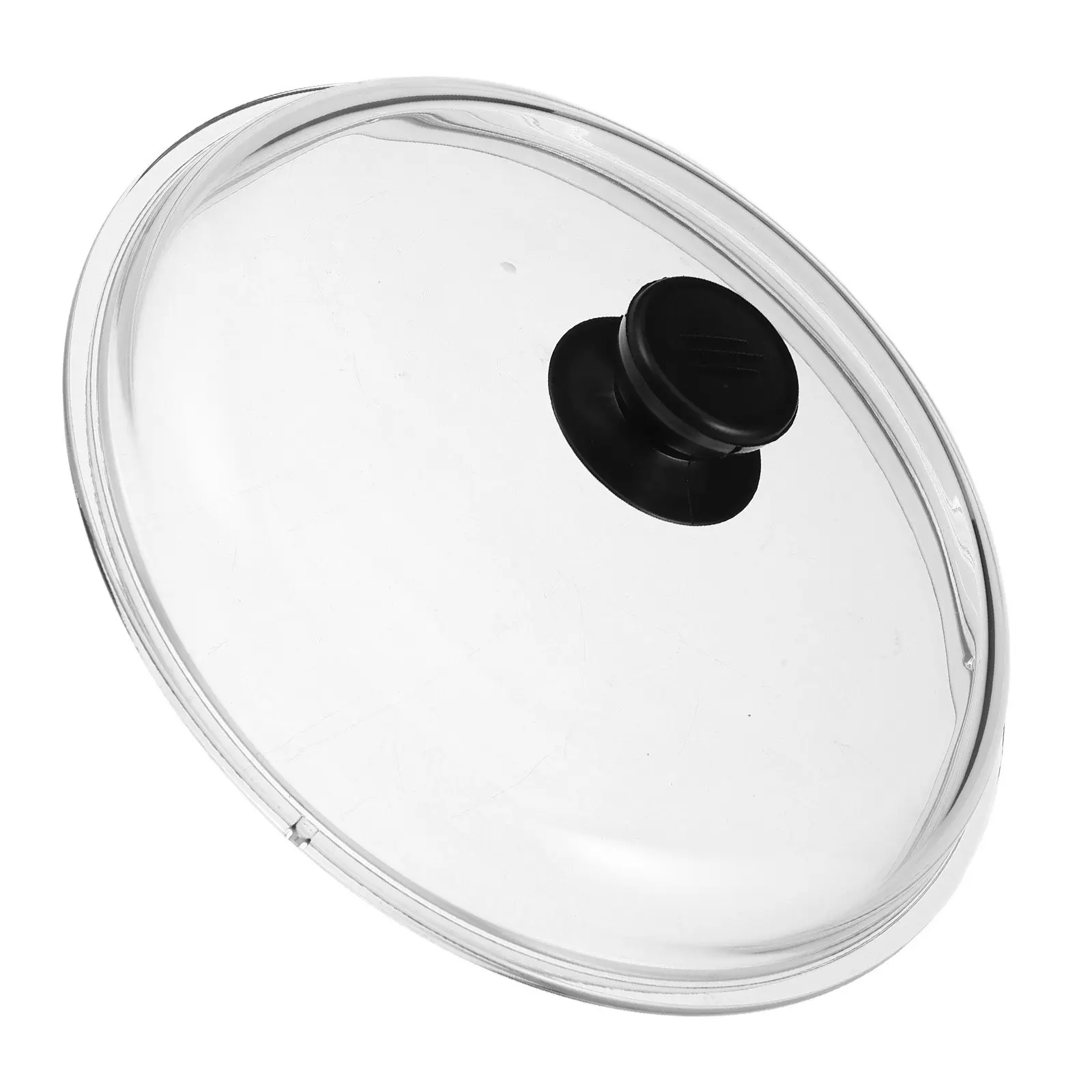Glass Cooking Pot Lid Tempered Transparent Cover Anti Scald Handle Perfect Fit Round Replacement Glass Lid for Steamer Frying