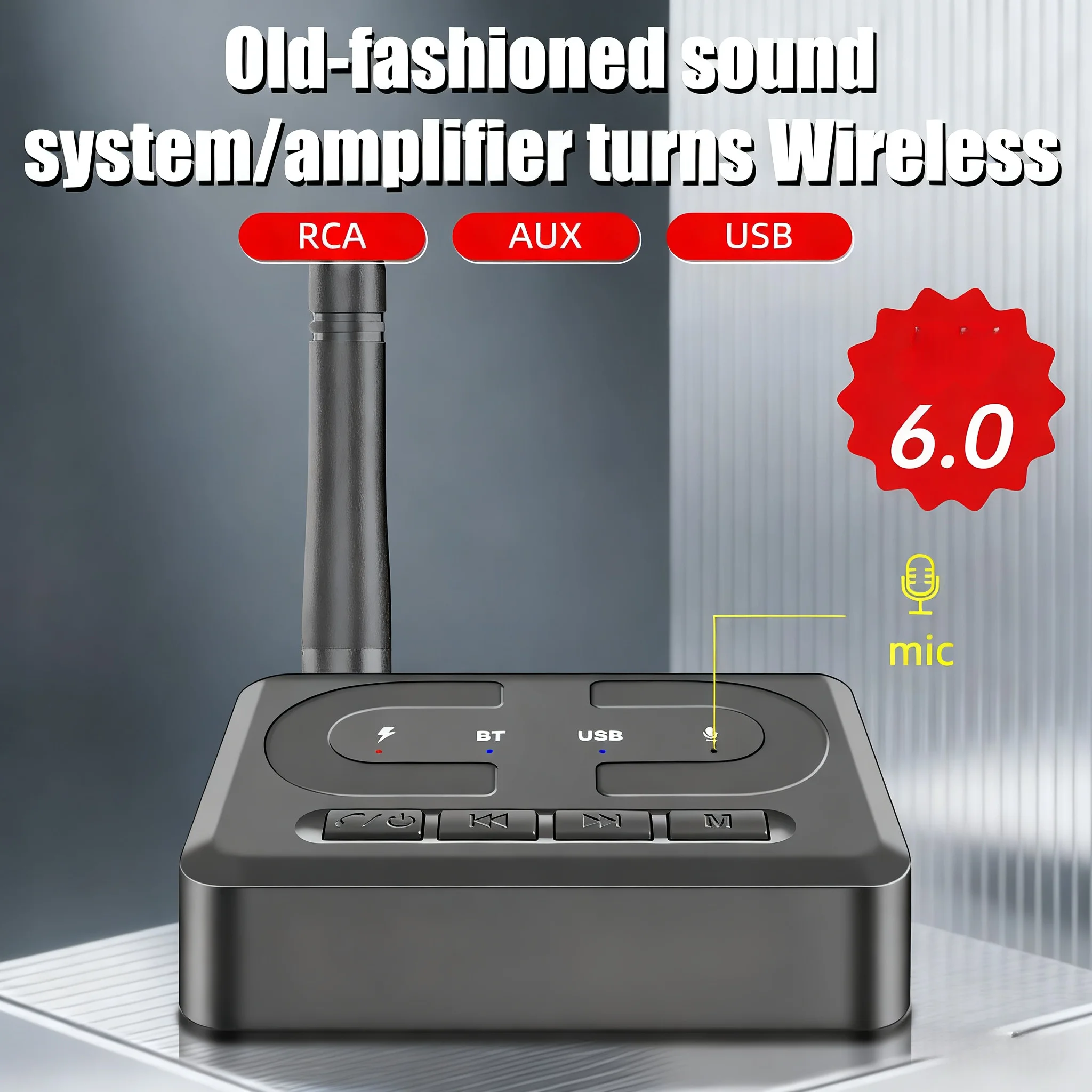 T89 بلوتوث 5.3 استقبال الصوت DAC AUX RCA USB محوري بصري 6.5 مللي متر ميكروفون كاريوكي Hifi ستيريو DSP محول لاسلكي