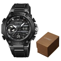 Hot sale LOQNCE  Male montre homme Sport Watches Digital Double Time Chronograph Watch Mens LED Chrono Week Display Wristwatches