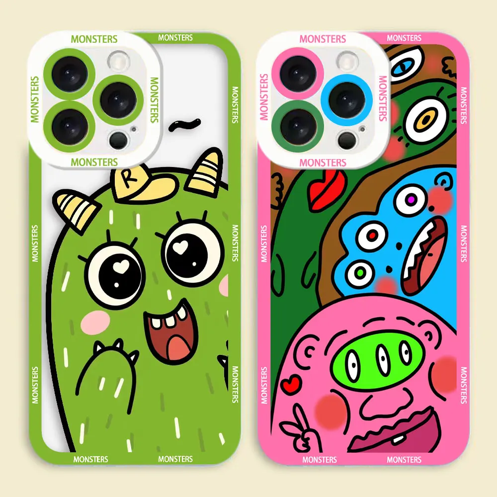 

Cute Little Monster Cover Phone Case For Xiaomi 15 15T POCO X7 X6 X5 X3 NFC GT F3 F5 M7 M6 M4 M3 11 11T PRO LITE NE Case Shell