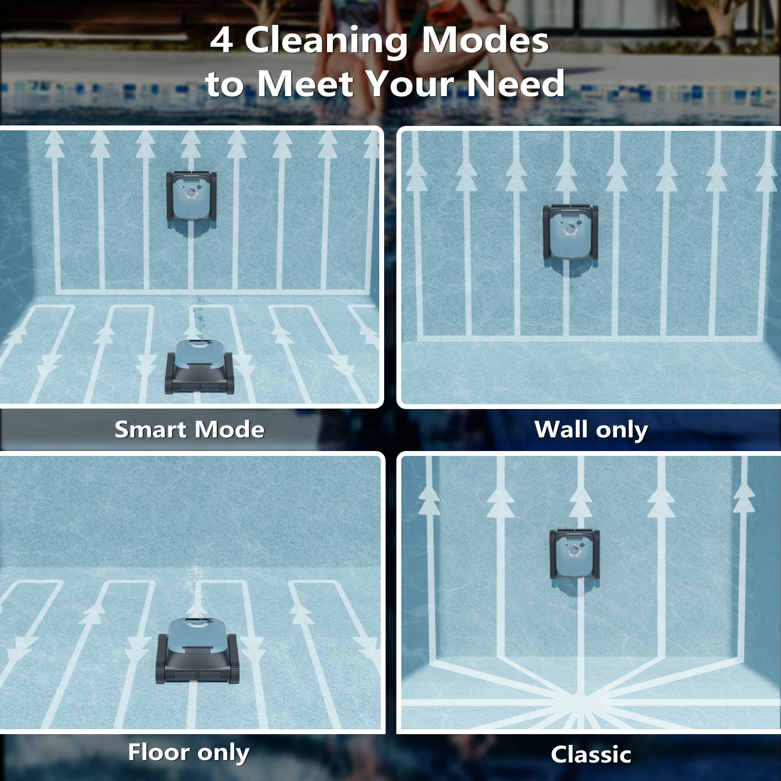 High Quality Outdoor Swimming Pool Cleaning Robot Efficient Automatic Vacuum Tool for Pool Maintenance