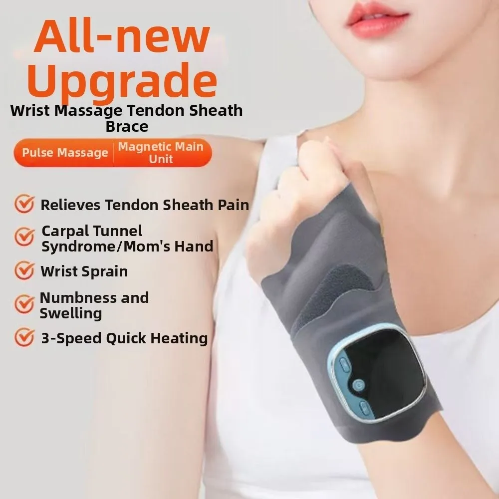5 Massage Modes 3 in 1 Wrist Massager 9 Intensity Levels Portable Wrist Hand Massager Quick Fatigue Relief Long-Lasting