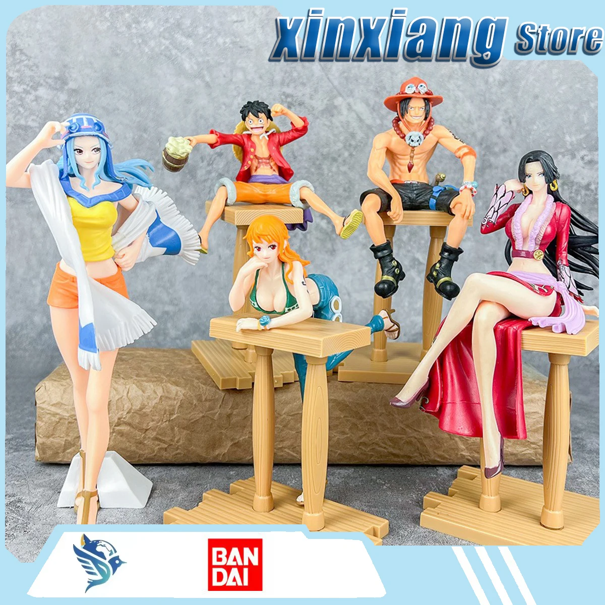

Фигурка Bandai One Piece: Луффи, аниме-мерч, фигурка красивой императрицы Айны, выдвижная модель, игрушка, настольное украшение