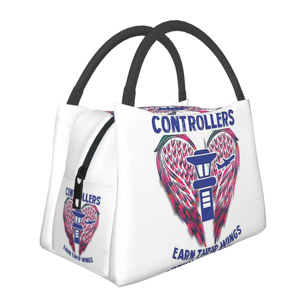 Air Traffic Controller Earn Their Wings Everyday Lunch Bags Bento Box Lunch Tote Picnic Bags Thermal Bag for Woman Travel