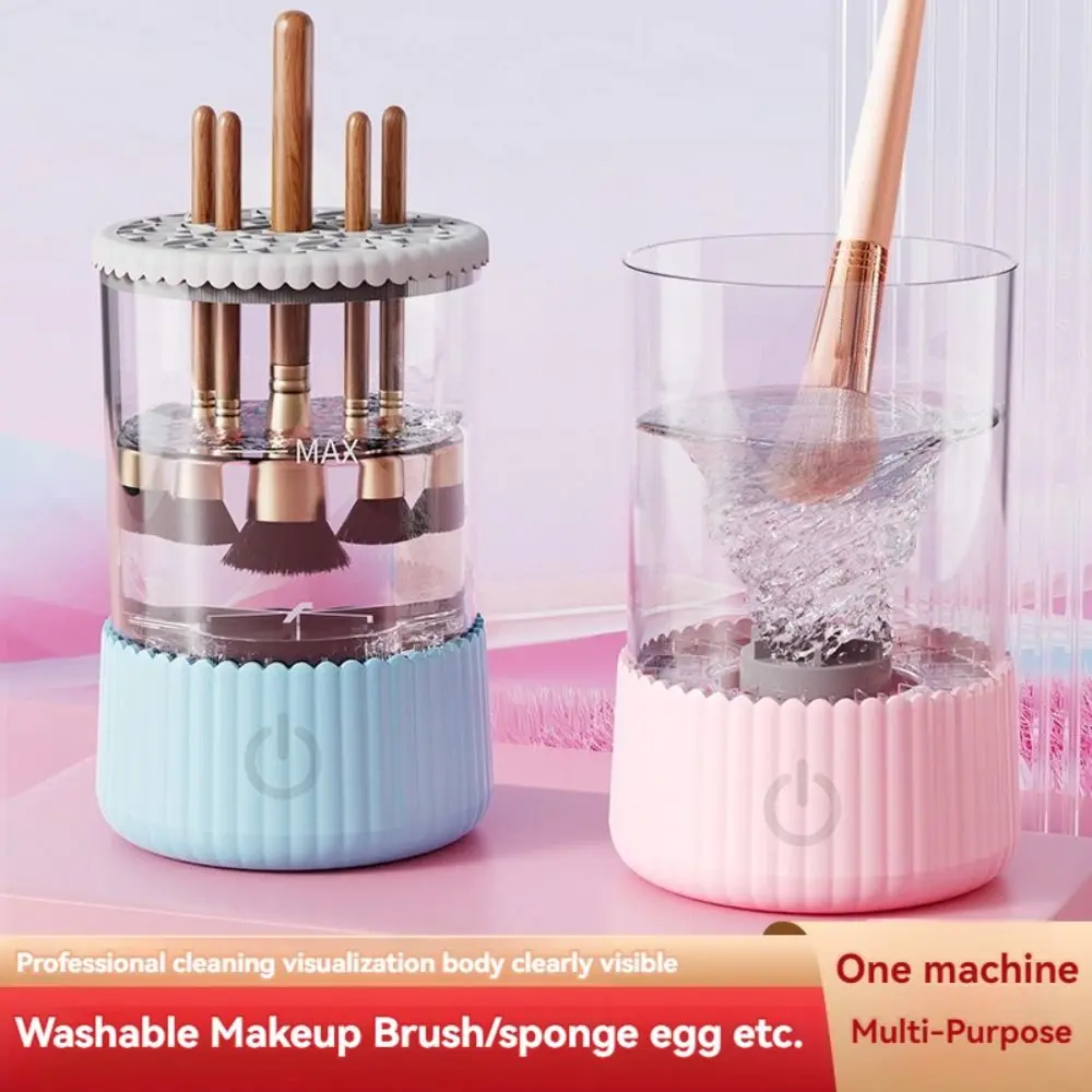 Automatic Electric Makeup Brush Cleaner 5V Multipurpose Beauty Brushes Dryer 3 in 1 Rotary Cosmetic Brush Cleaning Device Lazy