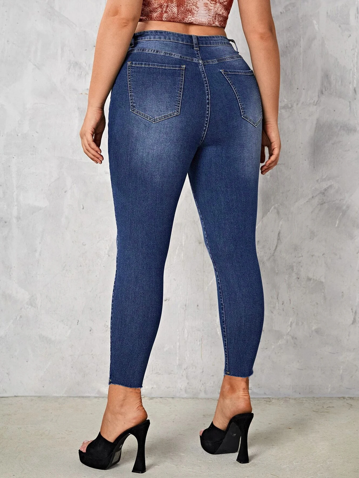 Dżinsy Skinny Plus Size dla kobiet rozciągliwy Curvy Jeans wysokiej talii Denim spodnie jeansowe damskie 6XL 100 Kgs kobiety spodnie pełnej długości