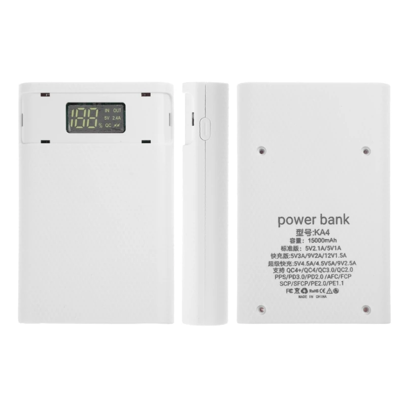 Dropship QC3.0 Dual USB Type-C PD 4x 18650 Batteria fai da te Box per Case Lightweigh