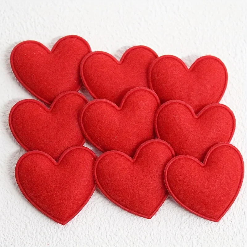 20pcs/set DIY Felt Heart Ornaments - Perfect for Weddings, Valentine's Day, Parties, Winter and New Year Decorations
