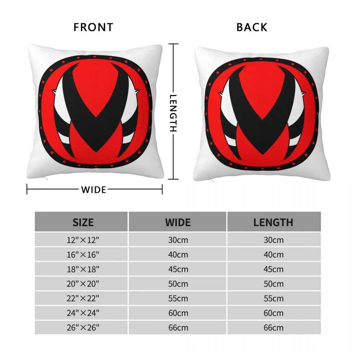 I.M.P Helluva Boss Logo Square Pillowcase Pillow Cover Polyester Cushion Zip Decorative Comfort Throw Pillow for Home Sofa