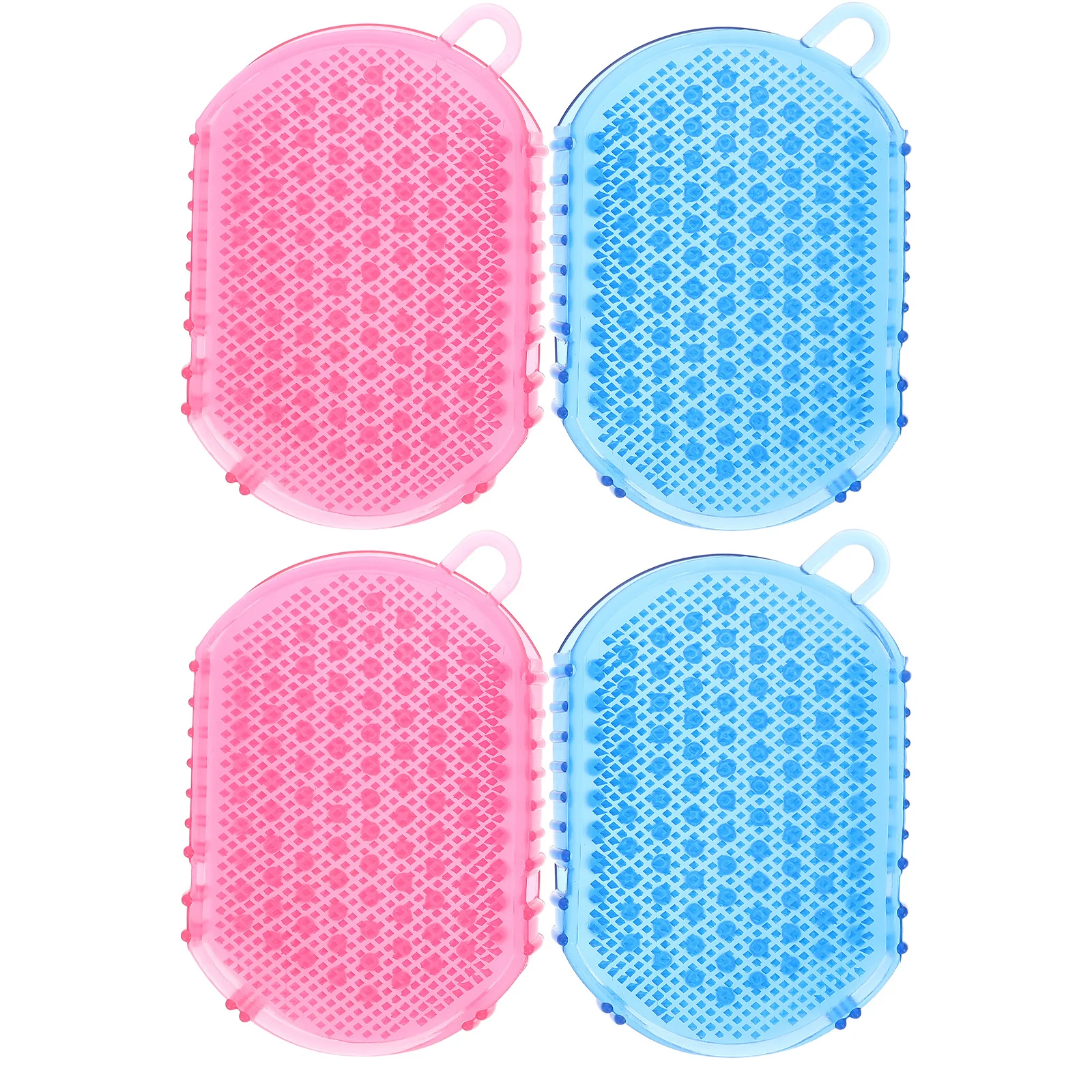 4 قطعة مجموعة فرشاة تدليك ميريديان المحمولة لينة جيب فروة الرأس الجسم اليد قفاز أمشاط للسفر المنزل رعاية الحيوانات الأليفة فرك متعدد الأغراض