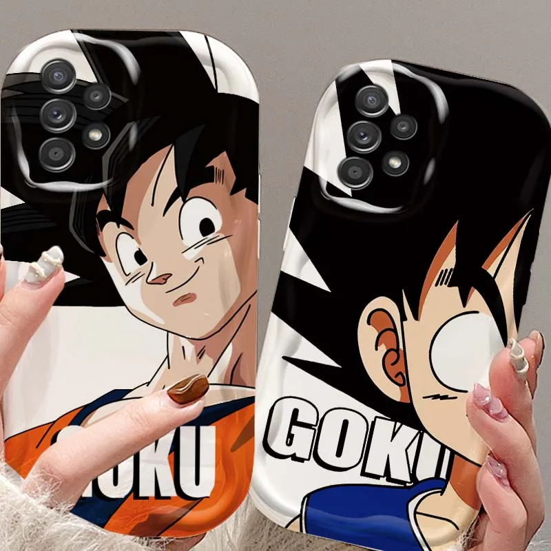 

Cartoon Anime Son Goku For Samsung A73 A72 A71 A56 A55 A54 A53 A52 A51 A32 A36 A26 A25 A13 A14 5G Wave Oil Phone Case