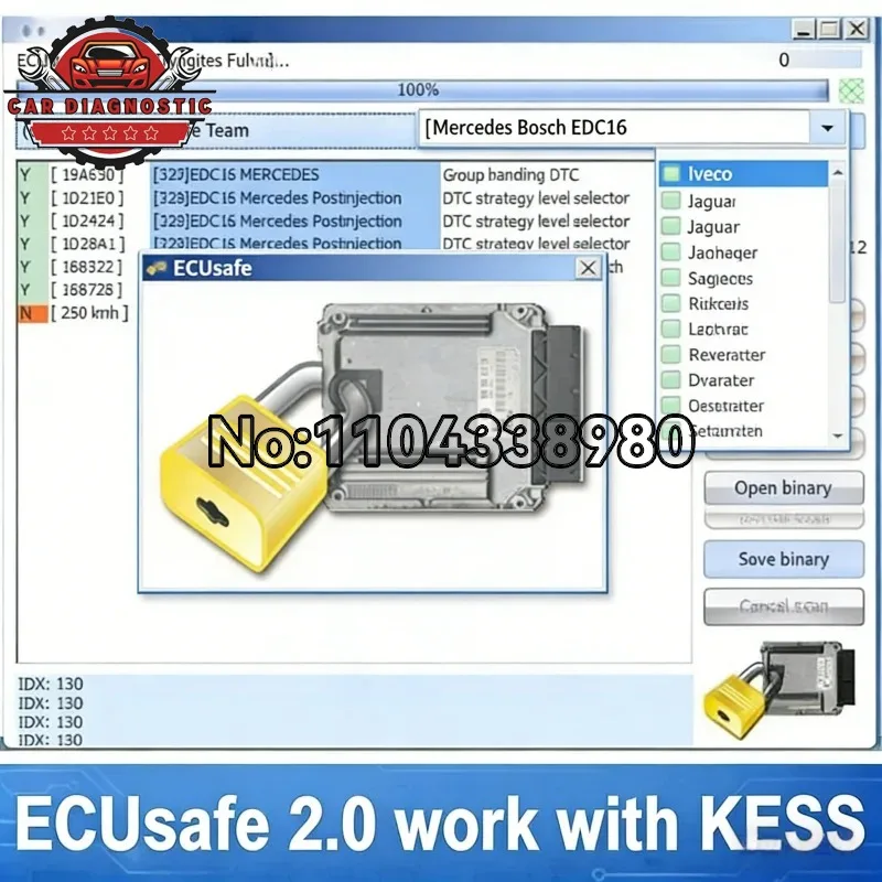 2026 hot sell new ECU Safe 2.0  Hot Selling ECUSafe 2.0 ECU ECM 2.0 Diagnostic Tool Software For Car and Trucks work with KESS