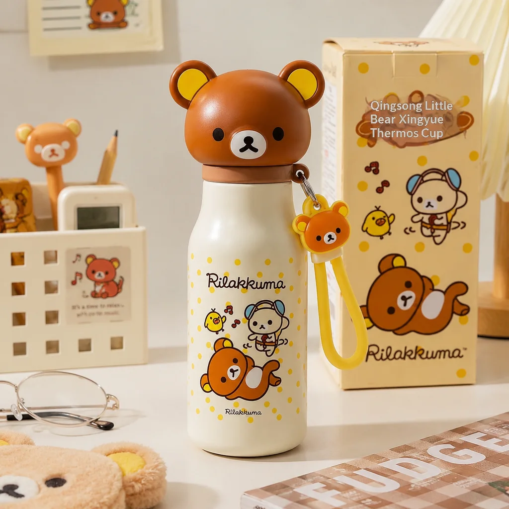 Travel Accessories Bottles - 500ml Rilakkuma Pocket Thermos 316 roestvrijstalen