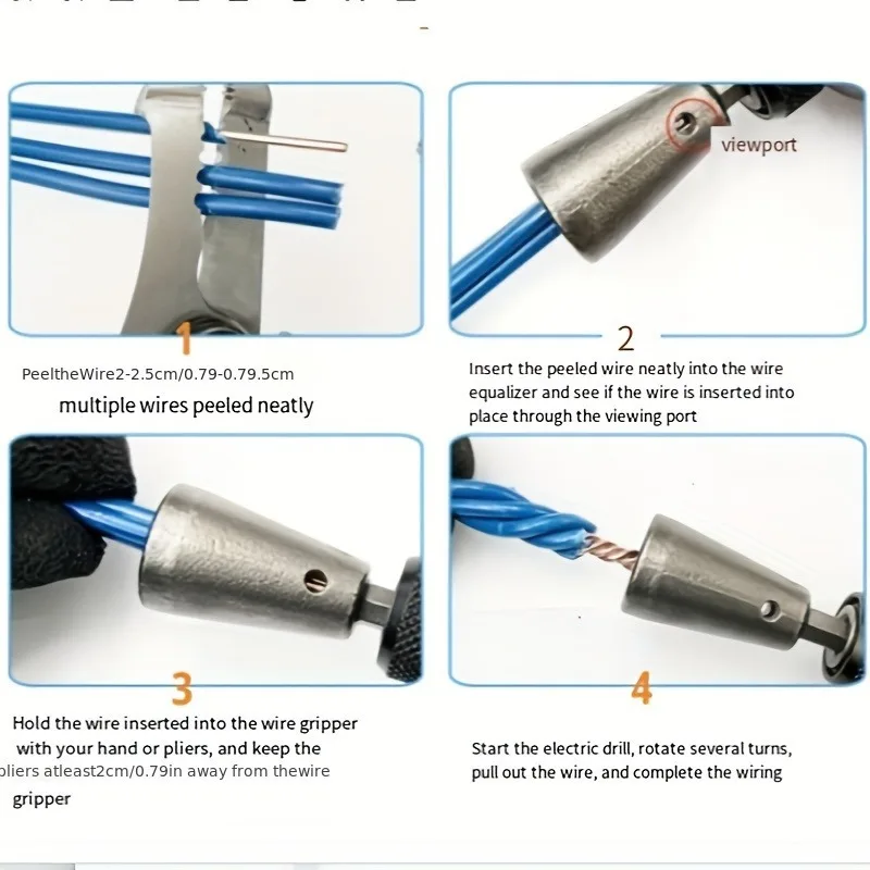 Carbon steel automatic hexagonal handle coil tool, universal quick wire connector, essential for electricians, facilitating safe