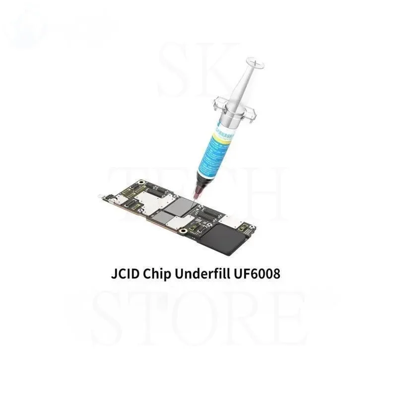 

JCID UF6008 Paste Dispenser Black Glue with Needles PCB Reflow Masking Welding Paste SMD BGA IC Repair Chips Stencil