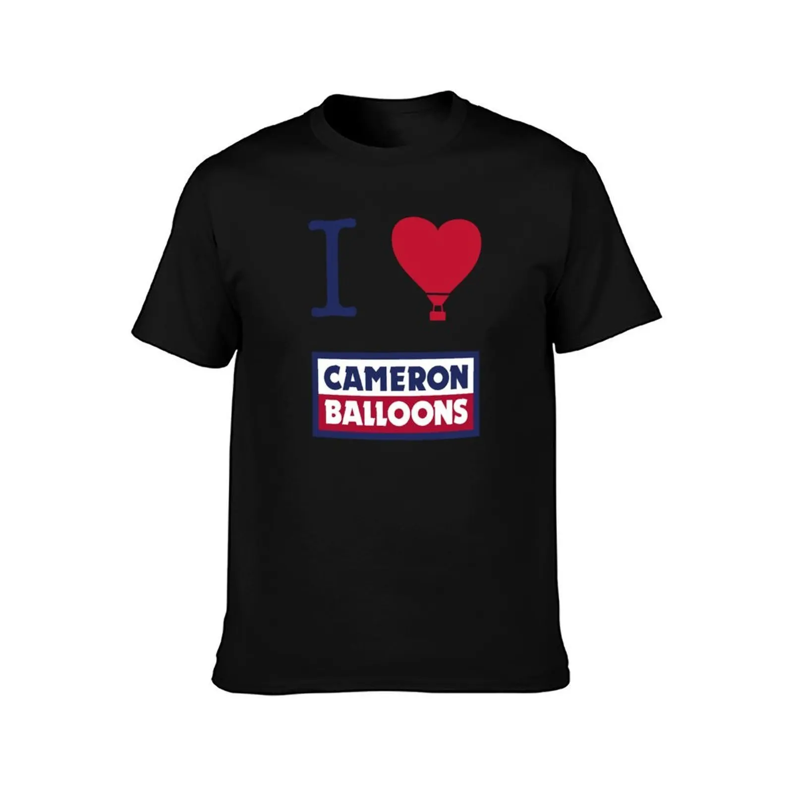 I Heart Cameron Balloons T-Shirt, Summer Casual Cotton Tee, Oversized Streetwear Tops, Vintage Graphic Print, Unisex Men Women