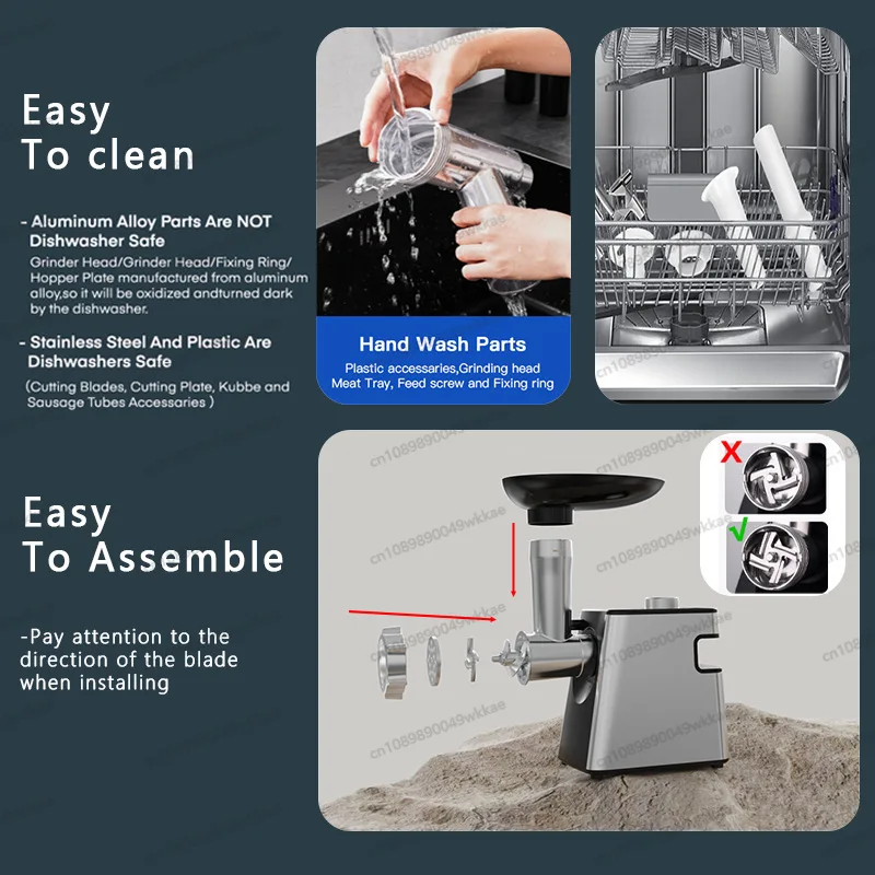 

2025 New Meat Grinder, Multifunctional Electric, Household Stainless Steel, Small