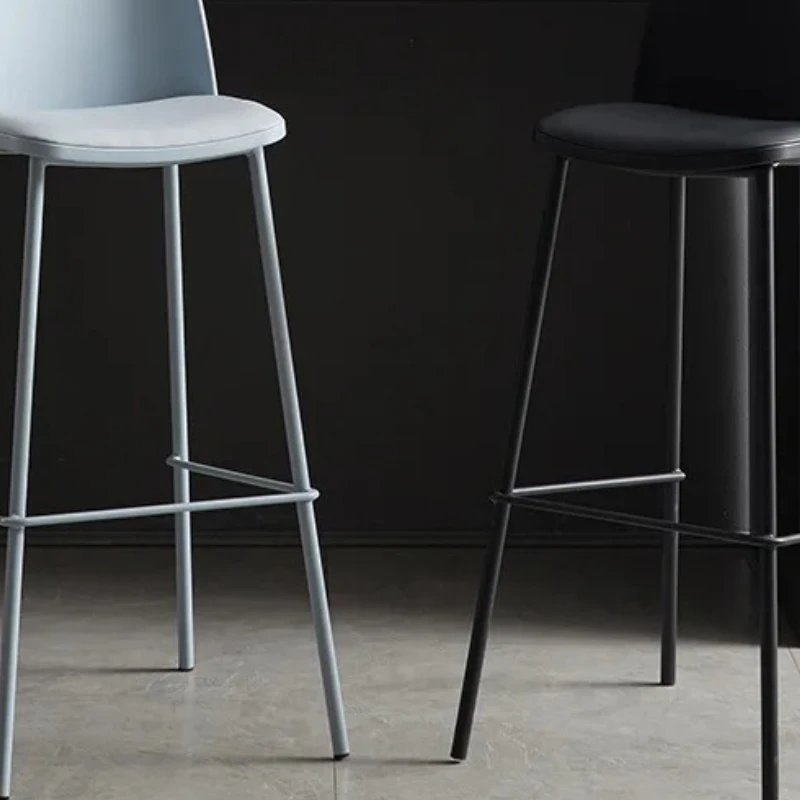 

Black White Bar Chair Modern High Back Lounge Waterproof Kitchen Taburetes Altos De Cocina Benches For Kitchen Bar Furniture