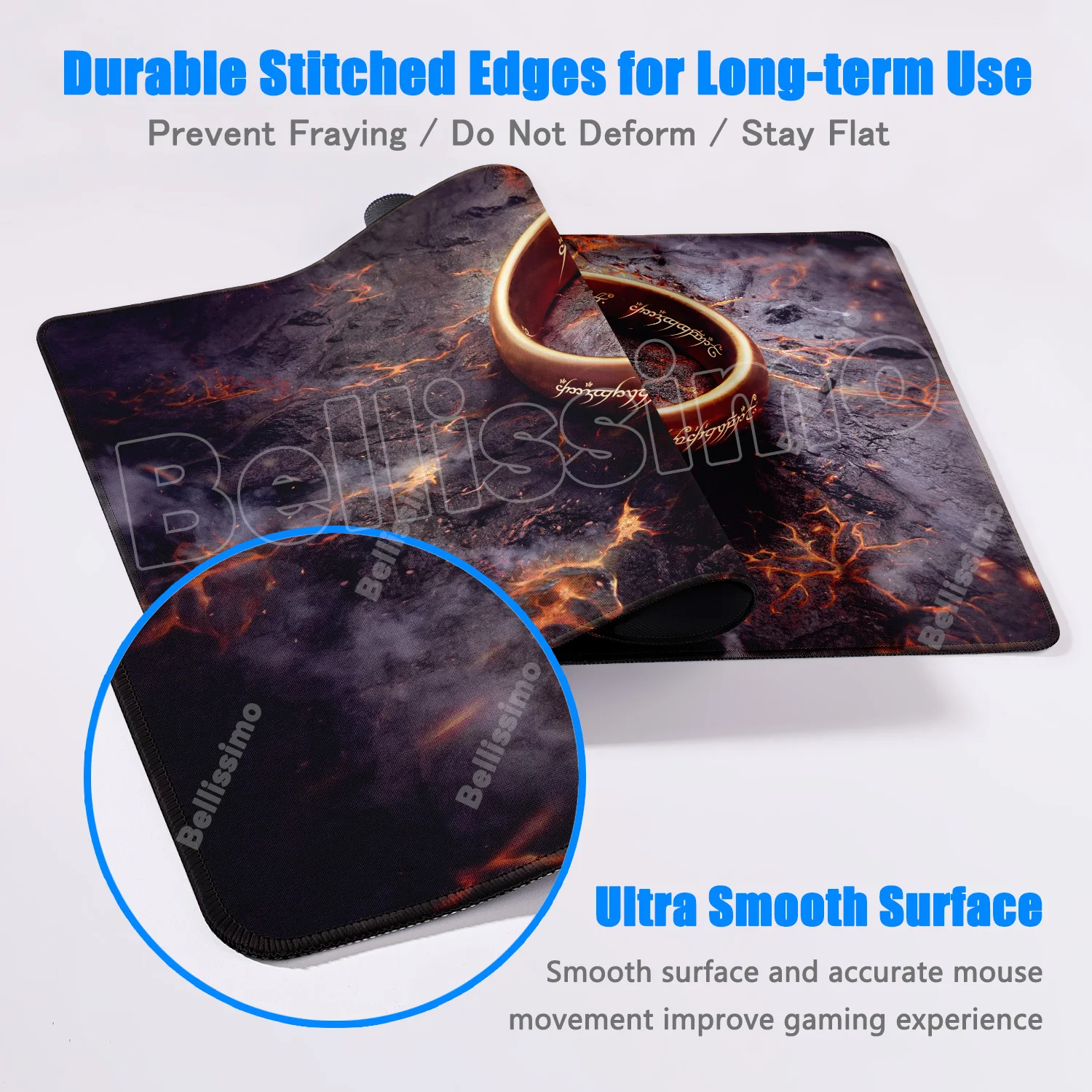 Aksesori Gamer Pc Alas Mouse L-Lord Of The Rings Alas Mouse Gaming Alas Meja Keyboard Pelindung Besar untuk Keyboard Mouse