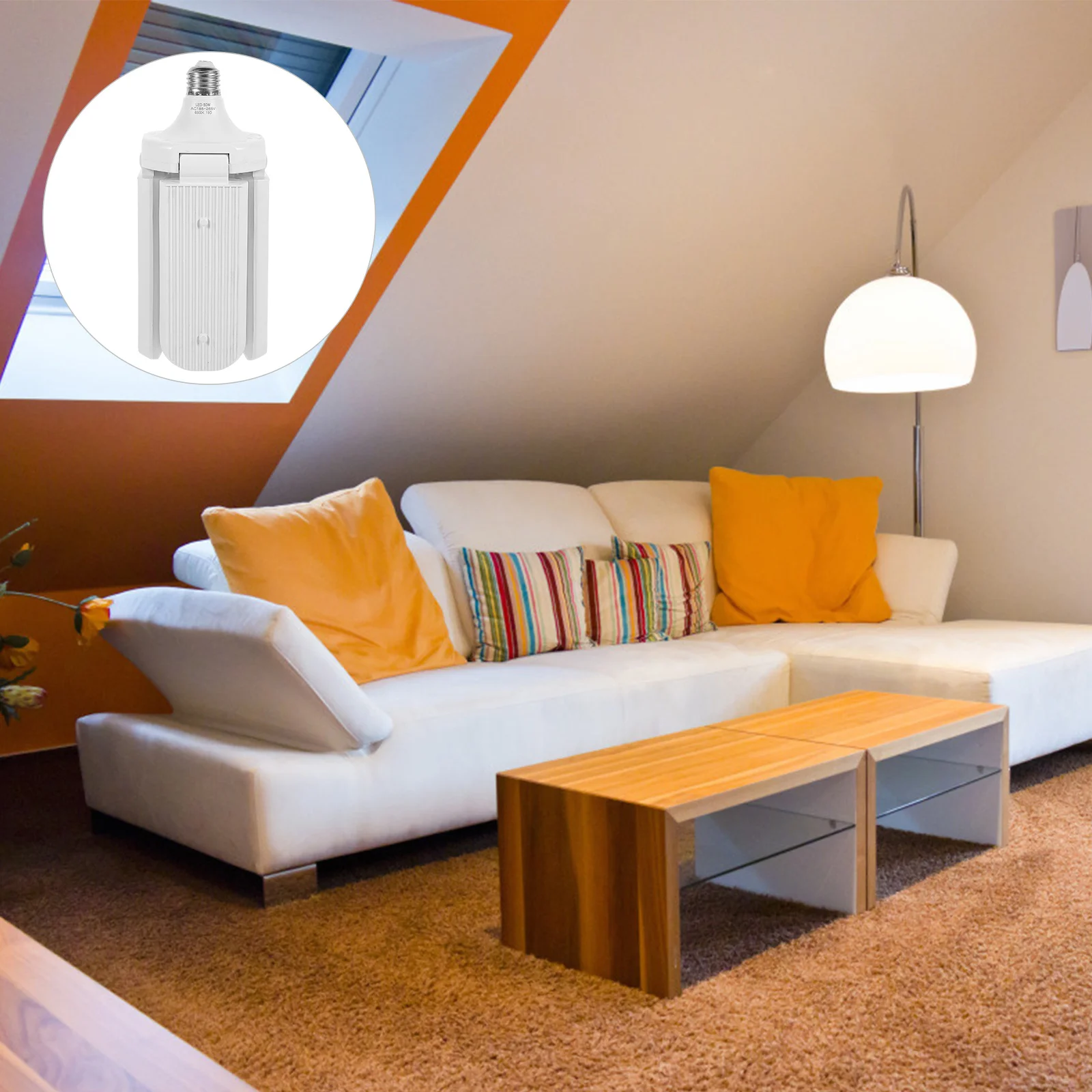 1Pcs 4-Leaf Folding LED Lamp Super Bright Durable LED Light Garage Home Office Lighting Folding Lamp