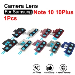 For Samsung Galaxy Note 10 Plus 10+ Rear Back Camera Lens With Frame Black White Red Blue Replacement Parts