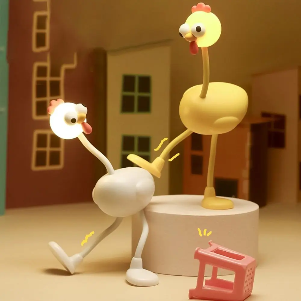 

Милый ночник в форме петуха, USB мягкий свет, лампа для спальни, сделай сам, трехскоростное освещение, настольная лампа, детский подарок на день рождения
