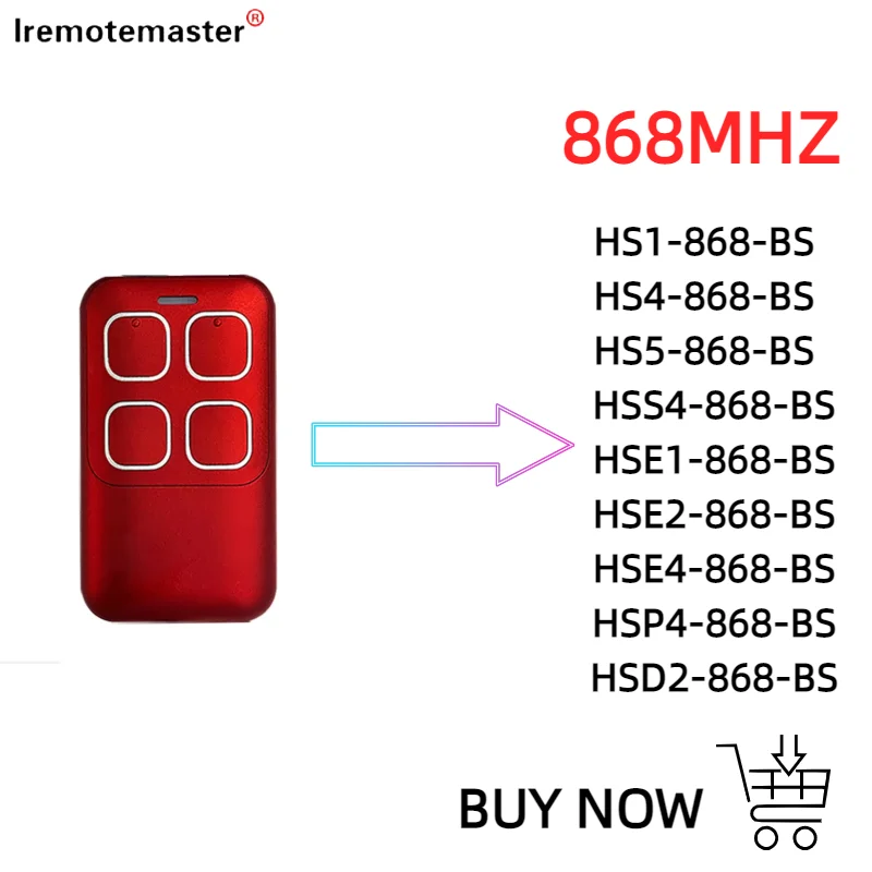 FOR Hormann 868MHz BiSecure Garage Remote Control Compatible with HSE1 HSE2 HSE4-868-BS black HS1 HS4 HS5 Handheld Transmitter