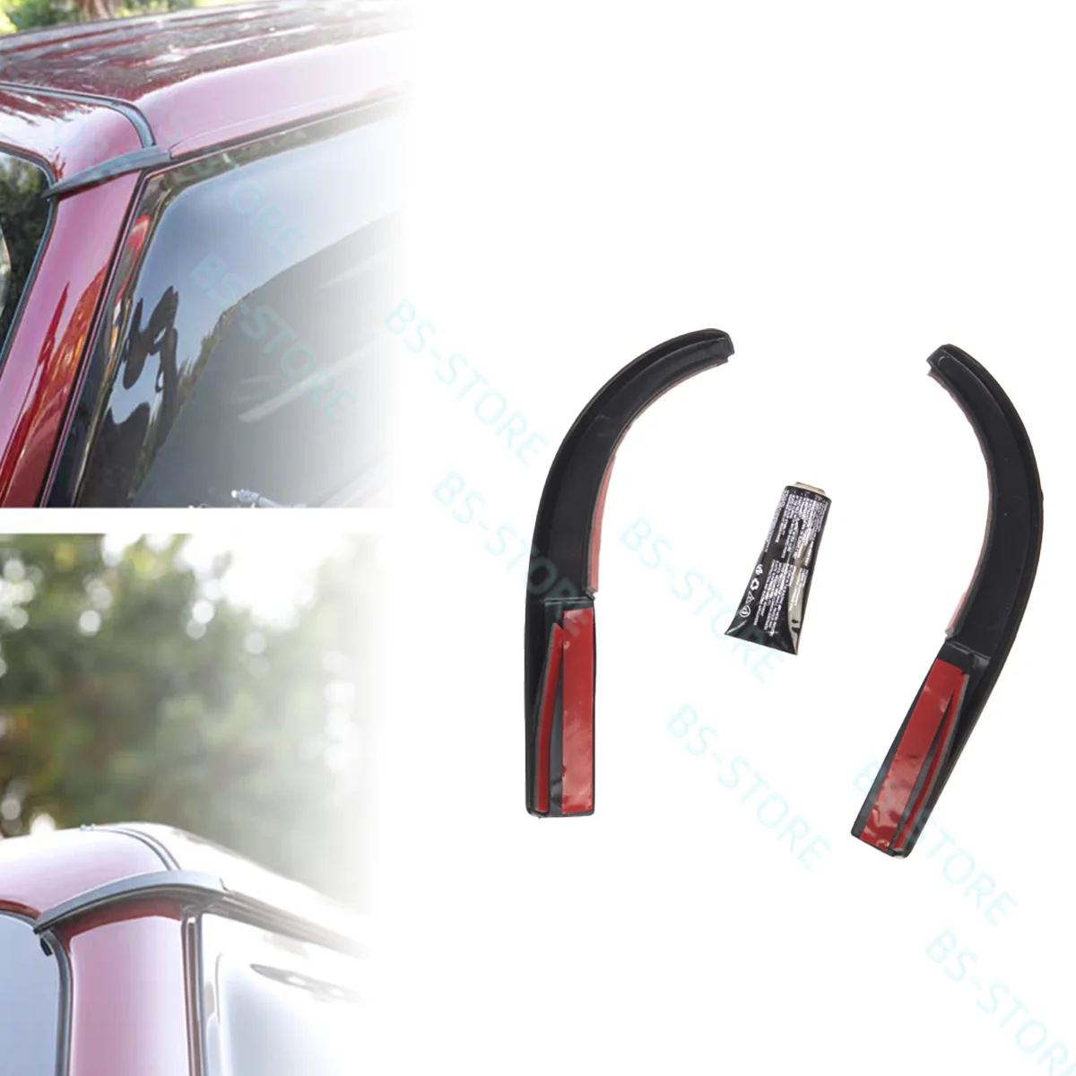 2pc Auto Dach Wasser Regen Umsteller Schutz Slot Dachrinne Verlängerung Styling Auto Zubehör ABS Fit Für Jeep Wrangler JK 2007-2017
