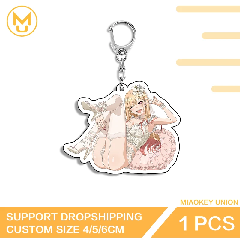 جميلة Waifu Kitagawa Marin الفني المشاغب الكذب الموقف مزدوجة الوجهين سلسلة المفاتيح الفاخرة الساخن بيع مجوهرات جميلة #1