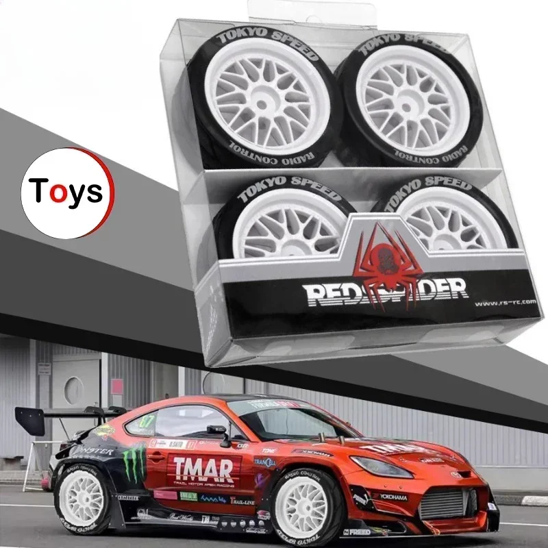 

4pcs 65mm Rubber Tire Wheel Tyre 12mm Hex for Tamiya TT01 TT01E TT02 TT02B TA06 XV01 XV02 PTG-2 1/10 RC Racing Car Upgrade Parts