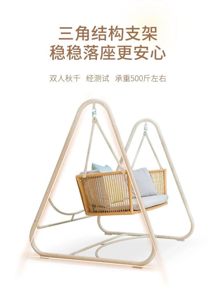 Swing and hanging chair for girls, bedroom, rattan chair, living room, rocking chair, family balcony, swing, indoor swing