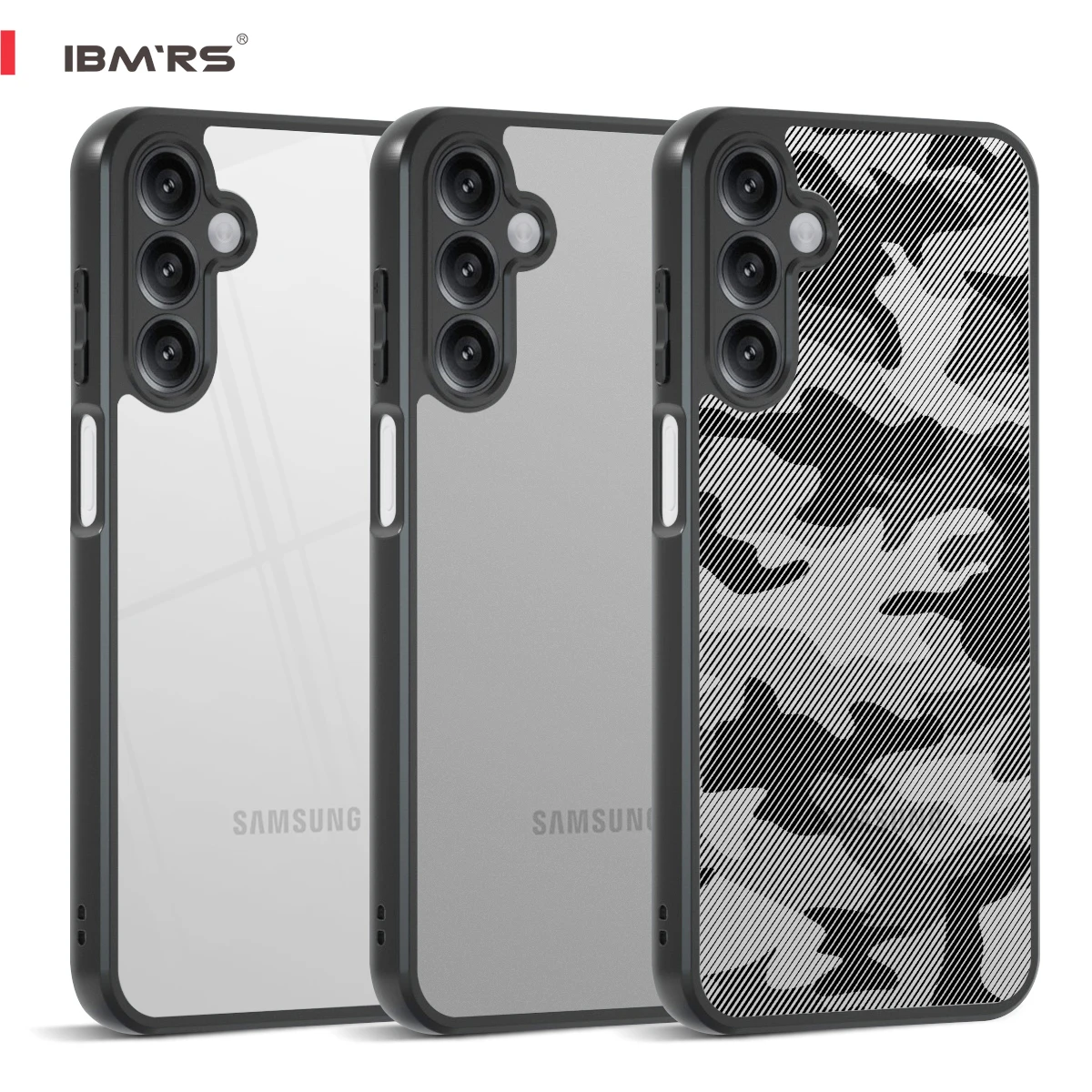 

IBMRS for Samsung Galaxy A15 5G Phone Case, Camouflage Shockproof Cover, PC+TPU Dual Layer Heavy Duty Armor